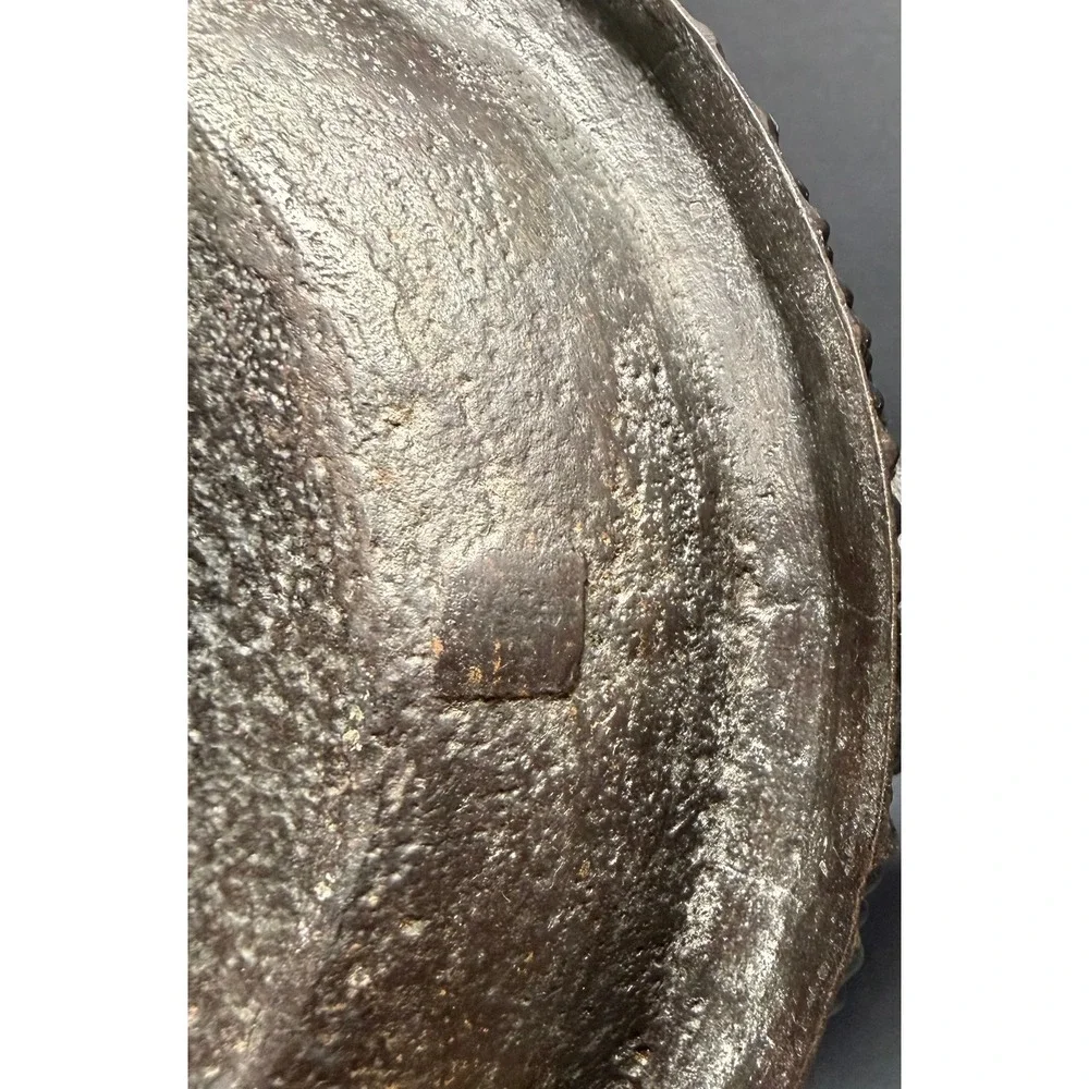 1935 Japanese Cast Iron Tetsubin‎ Teapot Hobnail Arare Pattern Pinecone Finial